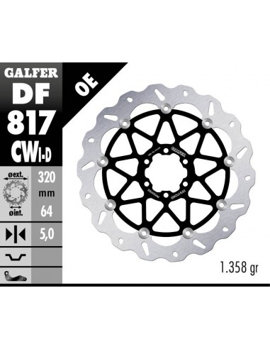 DISCO DE FRENO WAVE DF817CWD -