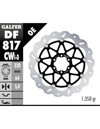 DISCO DE FRENO WAVE DF817CWI -