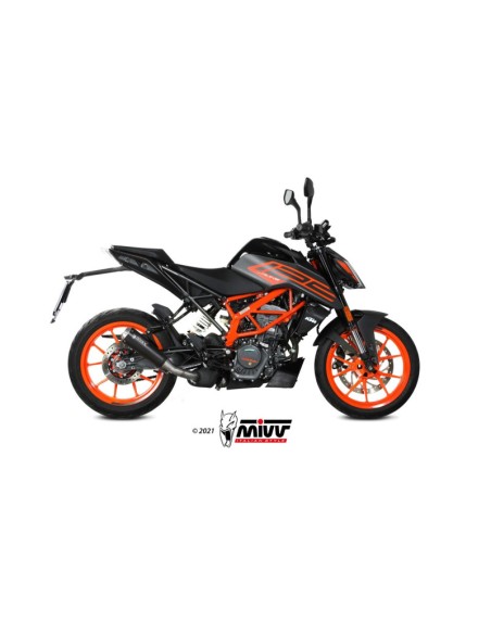 Mivv Slip-On X-M1 Black KTM 125 Duke 2021-23