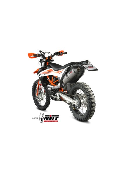 Mivv Slip-On Oval Titan con tapa carbono KTM 690 SMC R 2020-24