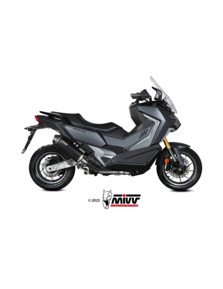 Mivv Slip-On OVAL Black con Tapa de Carbono SYM ADXTG 400 2025