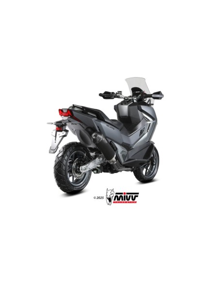 Mivv Slip-On OVAL Black con Tapa de Carbono SYM ADXTG 400 2025