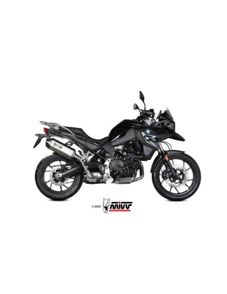 Mivv Slip-On Speed edge St. Steel con tapa carbono BMW F 800 GS 2024-25