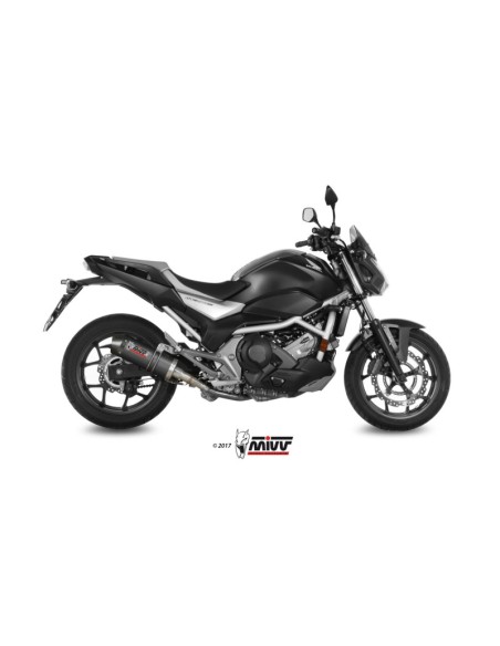 Mivv Slip-On Oval carbono con tapa carbono Honda Integra 750 2016-20 / NC 750 S / X 2016-22
