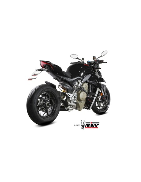 Mivv 2 Slip-On X-M1 black Ducati Streetfighter V4 2020-22