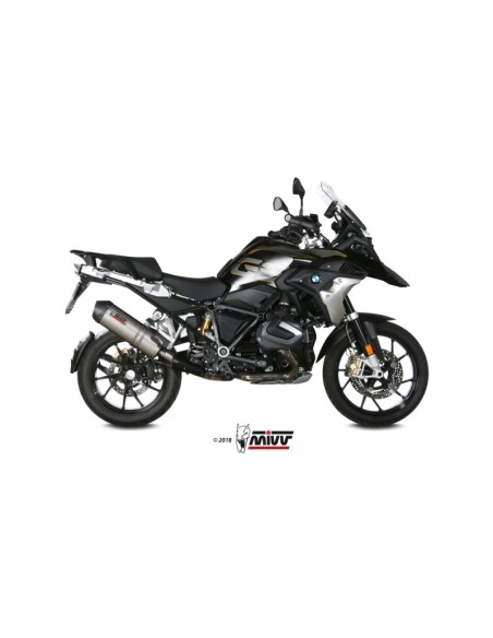 Mivv Slip-On Oval Titan con tapa carbono BMW R 1250 GS / Adventure 2019-23