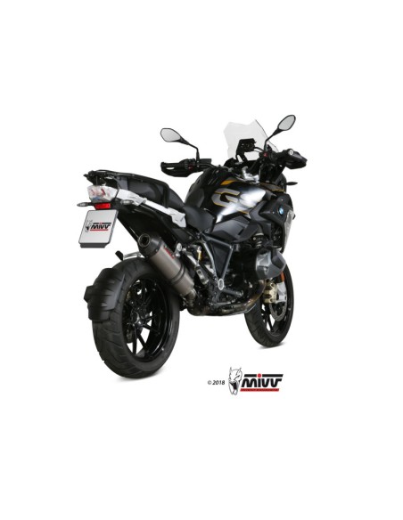 Mivv Slip-On Oval Titan con tapa carbono BMW R 1250 GS / Adventure 2019-23