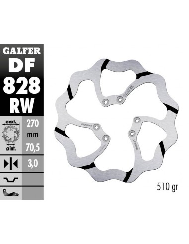DISCO FIJO RANURADO DF828RW 