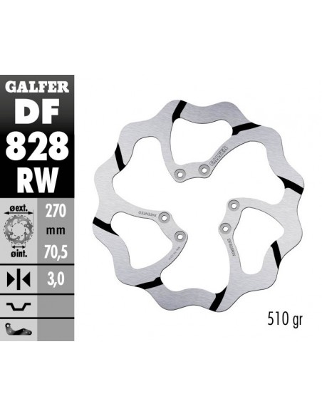 DISCO FIJO RANURADO DF828RW 