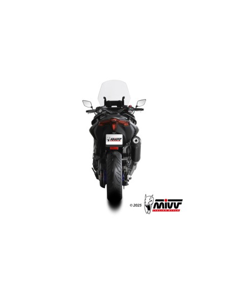 Mivv Full system 2x1 OVAL Black con tapa de carbono Yamaha T-MAX 560 2025