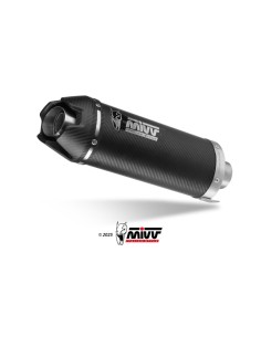 Mivv Full System 3x1 AK-1 CARBON con Tapa Carbono YAMAHA MT-09 / SP / FZ-09 24-25 / R9 2025-