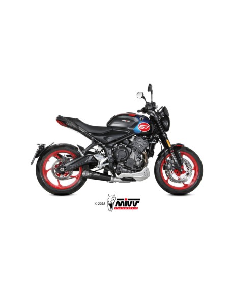 Mivv Full System 3x1 X-M5 BLACK TRIUMPH TRIDENT 660 2025-