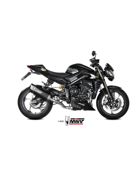 Mivv Full System 3x1 SR-1 BLACK TITANIUM TRIUMPH STREET TRIPLE 765 R / RS 2025-
