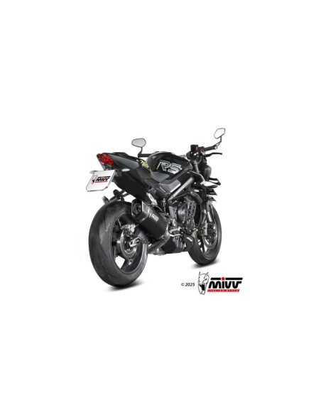 Mivv Full System 3x1 SR-1 BLACK TITANIUM TRIUMPH STREET TRIPLE 765 R / RS 2025-