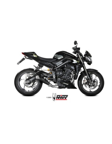 Mivv Full System 3x1 X-M5 BLACK TRIUMPH STREET TRIPLE 765 R / RS 2025-