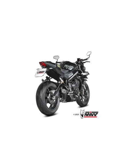 Mivv Full System 3x1 X-M5 BLACK TRIUMPH STREET TRIPLE 765 R / RS 2025-