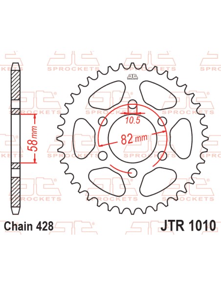 CORONA JT 1010 DE 41 DIENTES PASO 428