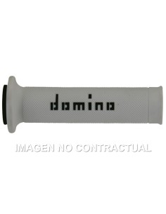 PUÑOS DOMINO ON ROAD BLANCO - NEGRO ABIERTOS D 22 MM L 120-125 MM