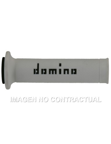 PUÑOS DOMINO ON ROAD BLANCO - NEGRO ABIERTOS D 22 MM L 120-125 MM