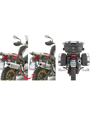 PORTAMALETAS LATERAL FIJACION RAPIDA GIVI PLR5127