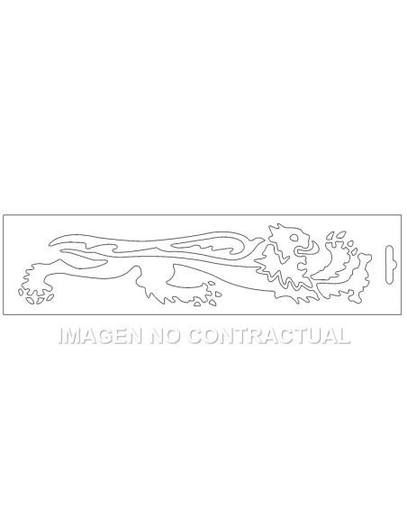 Adhesivo León Malossi Blanco Derecho 16,6 cm