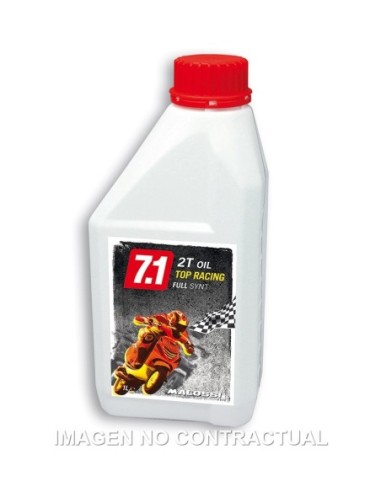 Aceite Malossi 7.1 2T Oil Top Racing Full Synt (SAE40) Envase de 1 L