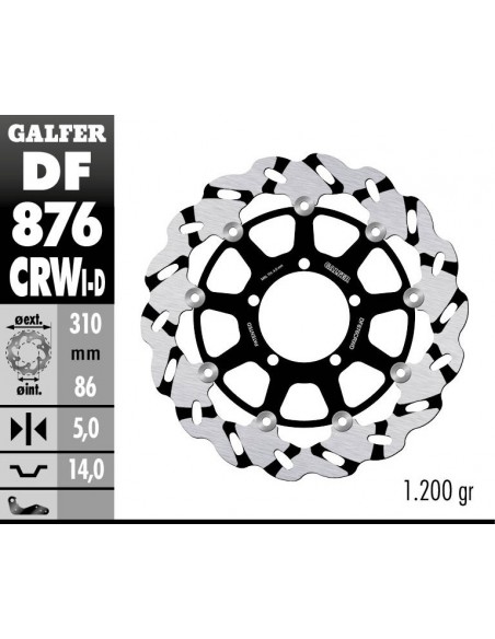 DISCO DERECHO FLOTANTE RANURAD