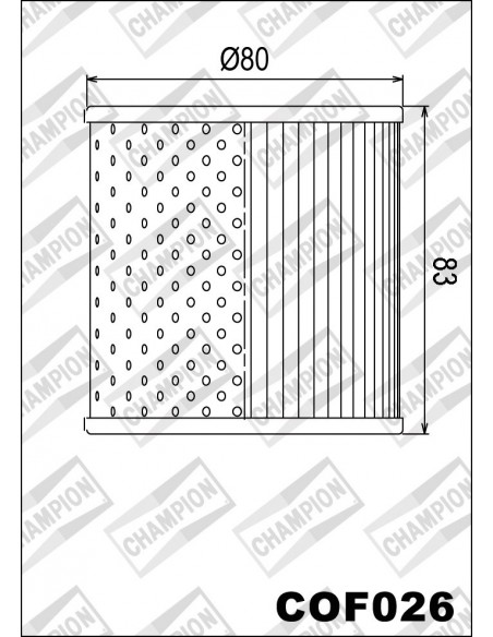 FILTRO DE ACEITE CHAMPION COF026
