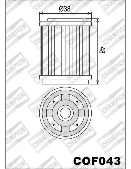 FILTRO DE ACEITE CHAMPION COF043