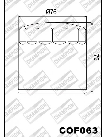 FILTRO DE ACEITE CHAMPION COF063