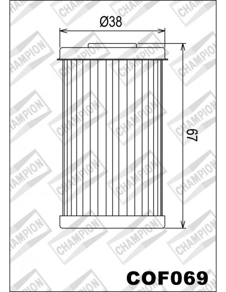 FILTRO DE ACEITE CHAMPION COF069