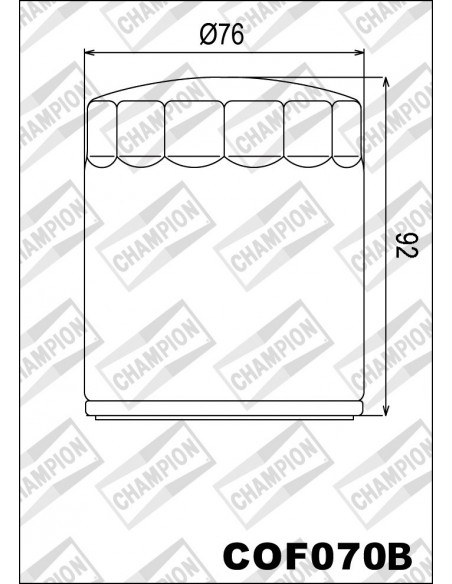 FILTRO DE ACEITE CHAMPION COF070B