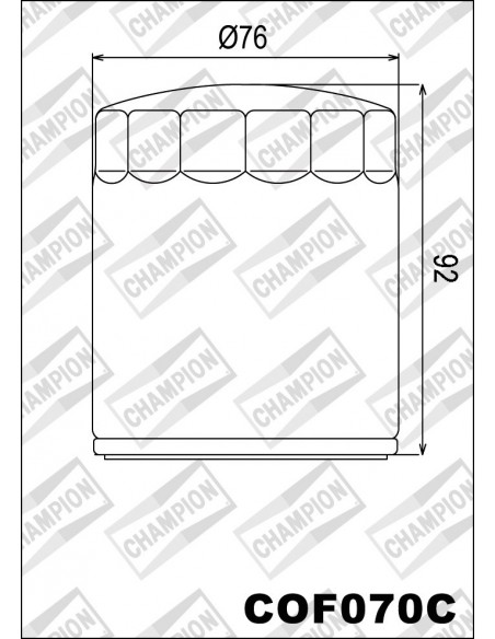 FILTRO DE ACEITE CHAMPION COF070C