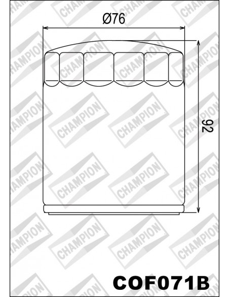 FILTRO DE ACEITE CHAMPION COF071B