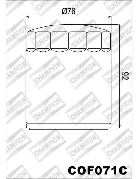 FILTRO DE ACEITE CHAMPION COF071C