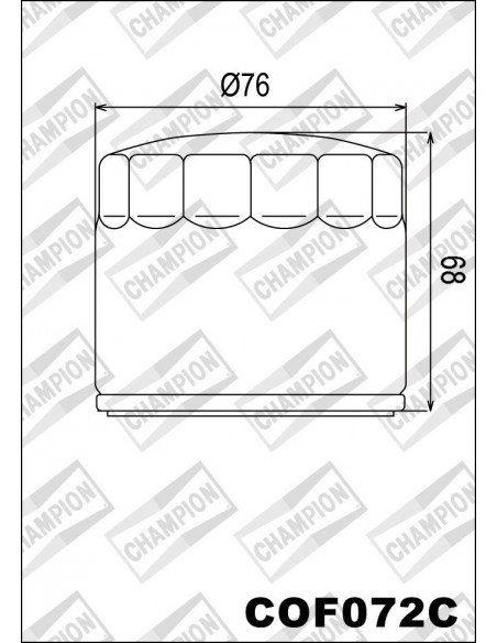 FILTRO DE ACEITE CHAMPION COF072C