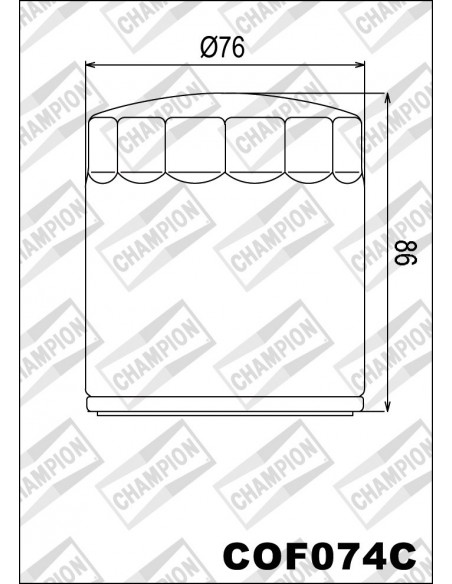 FILTRO DE ACEITE CHAMPION COF074C