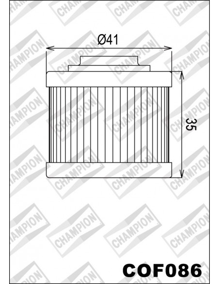 FILTRO DE ACEITE CHAMPION COF086