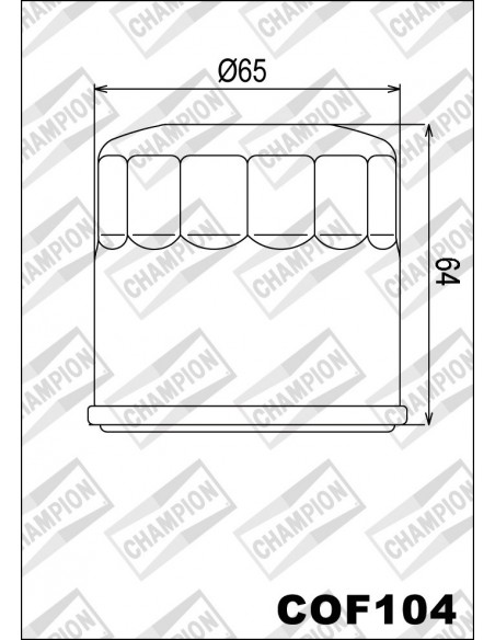 FILTRO DE ACEITE CHAMPION COF104