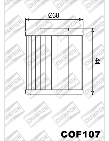 FILTRO DE ACEITE CHAMPION COF107