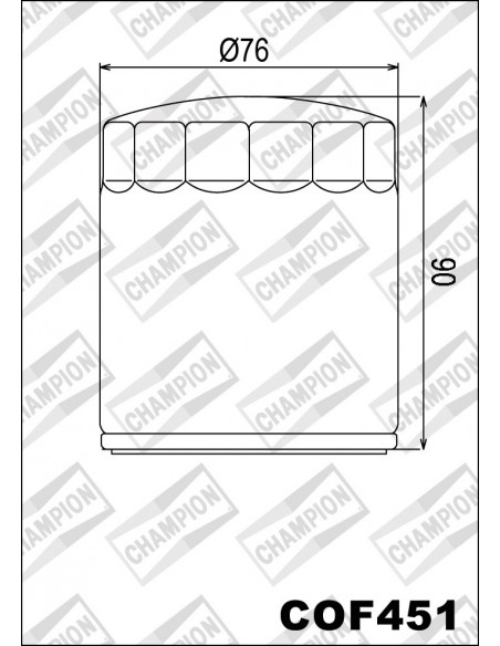 FILTRO DE ACEITE CHAMPION COF451