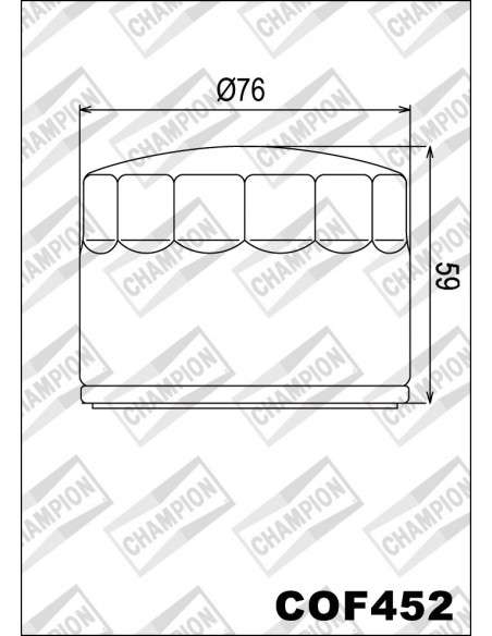 FILTRO DE ACEITE CHAMPION COF452