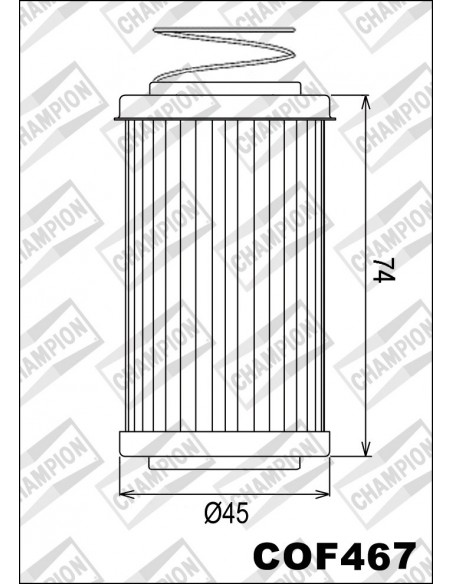 FILTRO DE ACEITE CHAMPION COF467