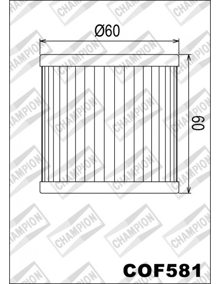 FILTRO DE ACEITE CHAMPION COF581