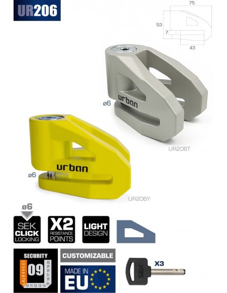 DISK UR2 SCOOTER D.6 TITANIUM