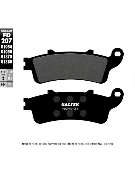 PASTILLA DE FRENO SEMI METALICA