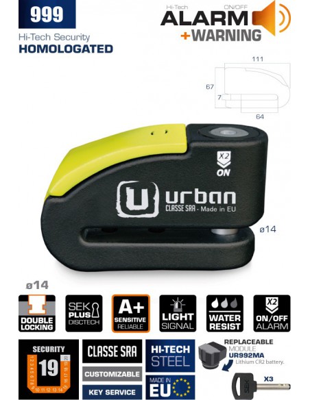 ANTIRROBO ALARMA MOTO URBAN 999
