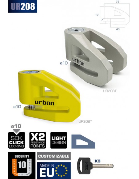 ANTIRROBO DISCO URBAN UR208T