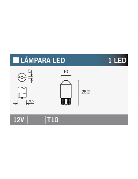 LAMPARA 1 LED T10