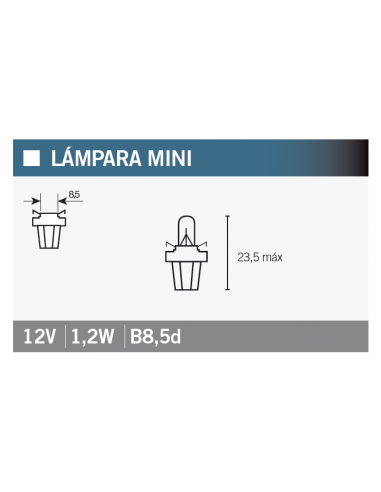 LAMPARA OSRAM 2721MF 12V1,2W